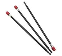 Lot de 3 barres d'extension à tige hexagonale à dégagement rapide avec pointe magnétique pour embouts de tournevis et perceuses électriques de 6,35 mm Rouge 300 mm
