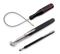 Lot de 3 barres télescopiques magnétiques extra puissantes, portables et flexibles, 55 cm