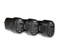 lot de 3 batteries Li-Ion vhbw 2000mAh (7.2V)pour outils Makita CL070, CL070D, CL070DS, CL070DZ, CL072, CL072D comme Makita 194355-4, 194356-2, BL7010