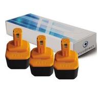 Lot de 3 batteries VISIODIRECT pour Ryobi HP1201M perceuse visseuse 12V 3300mAh