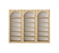 Vente-unique - Lot de 3 bibliothéques avec 6 niches - Naturel Clair - CYMORA