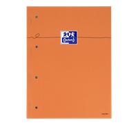 Lot De 3 Blocs Orange Oxford Agrafes Cote 4 Trous 225X297160P Optik P. Seyes+Tag