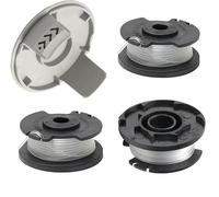 Lot de 3 bobines de fil 1 couvercle de bobine bobine de fil de rechange, bobine de fil de rechange pour débroussailleuse Compatibles avec Einhell GE-CT 18/28 Li TC
