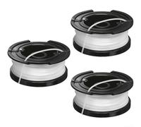 Lot de 3 bobines de fil de 1,65 mm pour Black Decker GH900 LST220 ST7700 - Recharge de gazon robuste 12 m