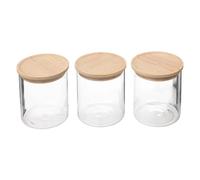 Lot de 3 Bocaux en Verre Hermet 350ml Transparent & Naturel