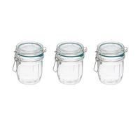 Lot de 3 Bocaux Terrines en Verre Gradué Jarro 0,5L Transparent