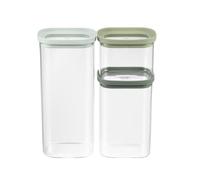 Lot de 3 Bocaux Verre 600 ml, 1,3 L et 2 L | 3 formats, 600 ml, 1,3 L, 2 L, Verre borosilicate, Hermétiques, Empilables, Four 230°C, Lave-vaisselle