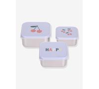 Lot de 3 boîtes à goûter en inox LÄSSIG lilas TU