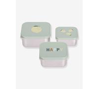 Lot de 3 boîtes à goûter en inox LÄSSIG vert d'eau TU