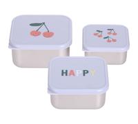 Lot de 3 boîtes à goûter en inox LÄSSIG lilas TU