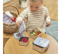 Lot de 3 boîtes à goûter Tiny Farmer bleu
