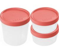 Lot de 3 boîtes alimentaires TATAY, couvercle à vis, couleur saumon