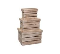 Lot de 3 boites cagettes bois