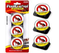 Lot de 3 boîtes d'appâts à fourmis pour l'intérieur - Piège à fourmis | Boîte à appâts pour fourmis à placer dans les rues de fourmis pour cuisine, garde-manger, cave, garage et plinthes
