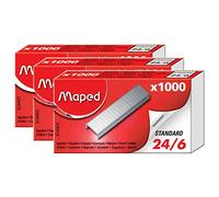 LOT DE 3 BOITES DE 1000 AGRAFES MAPED 24/6