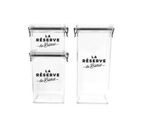 Cook Concept – Boîtes de conservation Bistrot – Lot de 3 empilables 2,46 L transparentes
