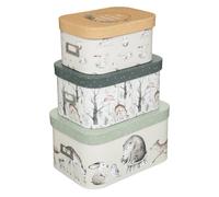 Atmosphera – Lot de 3 boîtes de rangement enfant Forêt L28/32/37 cm Multicolore