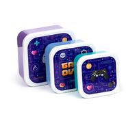 Lot de 3 boîtes de rangement pour aliments empilables M/L/XL - Game Over - Schiscetta Porte déjeuner