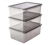 Lot de 3 boîtes de rangement pour Chaussures 11 litres