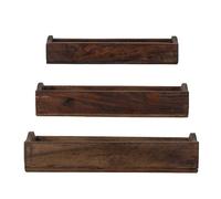 Lot de 3 boites en bois d'orme coloris