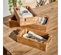 Lot de 3 boîtes Tarevo marron