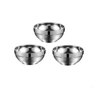 Lot de 3 Bols à Soupe 18cm - Bol à Céréales Double Paroi Anti-Brûlure pour Ramen, Pâtes et pour salade - Récipient Alimentaire Empilable Cuisine