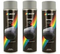 Motip Primer Lot de 3 bombes d’apprêt voiture (3 x 500 ml), gris