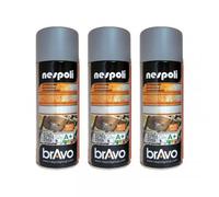 Lot De 3 Bombes De Peinture Professionnelle Nespoli Antirouille - Gris