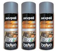 Lot De 3 Bombes De Peinture Professionnelle Nespoli Antirouille - Gris