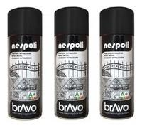 Lot De 3 Bombes De Peinture Professionnelle Nespoli - Noir Métallisé