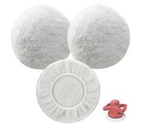 Lot de 3 Bonnets de polissage en laine d'agneau,Bonnets de polissage | Pour polisseuses automobiles sans fil Einhell CE-CB 18/254 Li, pour polisseuses de 220 mm à 250 mm