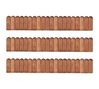 Lot de 3 bordures de parterre en bois de pin imprégné - 120 cm - Flexible - Résistant aux intempéries - Pour chemins de jardin, parterres de fleurs et terrasse - Avec système d'emboîtement et piquet