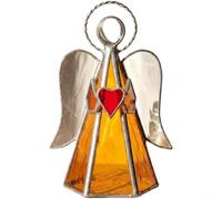 Lot de 3 bougeoirs en acrylique de style ciel étoilé, aspect verre teinté en rose, jaune, bleu, lustre décoratif durable pour l'intérieur et la terrasse (jaune)