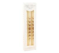 Lot de 3 bougies coniques blanc cassé avec phases de lune - Ajoute élégance et symbolisme céleste
