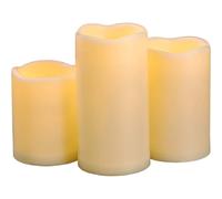 Lot de 3 bougies piliers LED extérieures avec minuterie