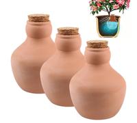 Lot de 3 boules d'arrosage en terre cuite de 540 ml avec couvercle