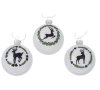 Lot de 3 boules de Noël LivingActive Peeke Blanc