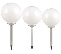 Lot de 3 Boules Solaires LED Eclairage Extérieur Lampes Spot Blanc IP44 Chemin Cour Jardin