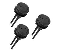 Lot de 3 boutons de réservoir d'eau de toilette à double bouton de chasse d'eau Noir