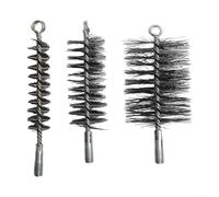 Lot de 3 Brosses Tuyau Acier 30/50/80mm Nettoyage | Fil acier flexible, résistant haute température, ne raye pas l'intérieur, 3 tailles variées, pour idéal ramonage