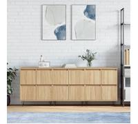 Lot de 3 buffets séjour - vidaXL - meuble de rangement - bois d'ingénierie - chêne sonoma - Scandinave - 180 x 35 x 70 cm &505527