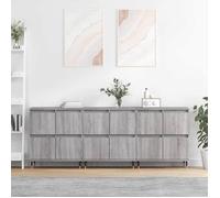 Lot de 3 buffets séjour - vidaXL - meuble de rangement - bois d'ingénierie - sonoma gris - Scandinave - 180 x 35 x 70 cm &235928