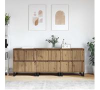 Lot de 3 buffets séjour - vidaXL - meuble de rangement - chêne artisanal - 4 portes - Scandinave - 60 x 35 x 70 cm &111567