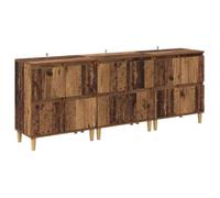 Lot de 3 Buffets - vidaXL - ensemble enfilade - bois d'ingénierie - bois ancien - 60 x 35 x 70 cm - 12 portes{acm81w}