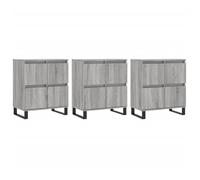 Lot de 3 Buffets - vidaXL - lot de rangements - bois d'ingénierie - sonoma gris - 180 x 35 x 70 cm{get42u}