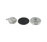 Lot de 3 cache-brûleurs à gaz avec couvercles en fer de 55 mm, 75 mm, 100 mm pour une répartition uniforme de la chaleur, installation facile, compatible avec la plupart des têtes de brûleurs à gaz et