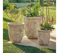 Lot de 3 cache-pots Autigny beige vieilli