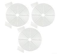 Lot de 3 cache-pots de fleurs ronds en plastique pour intérieur et extérieur, 30 cm, trois couleurs, design à enfiler rapide, entretien du sol (blanc)