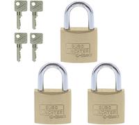 Lot de 3 cadenas à anse longue et ommune en laiton Sterling 30mm