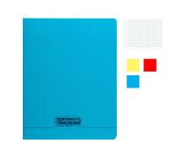 Calligraphe 183390AMZC Lot de 3 Cahiers Agrafés (une Marque de Clairefontaine) - 24x32 cm - 192 Pages Grands Carreaux - Papier Blanc 90 g - Couvertures Polypro Assorties (Bleu, Rouge et Jaune)
